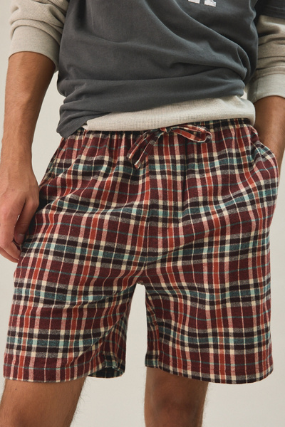 Standard Cloth Plaid Flannel Lounge Shorts