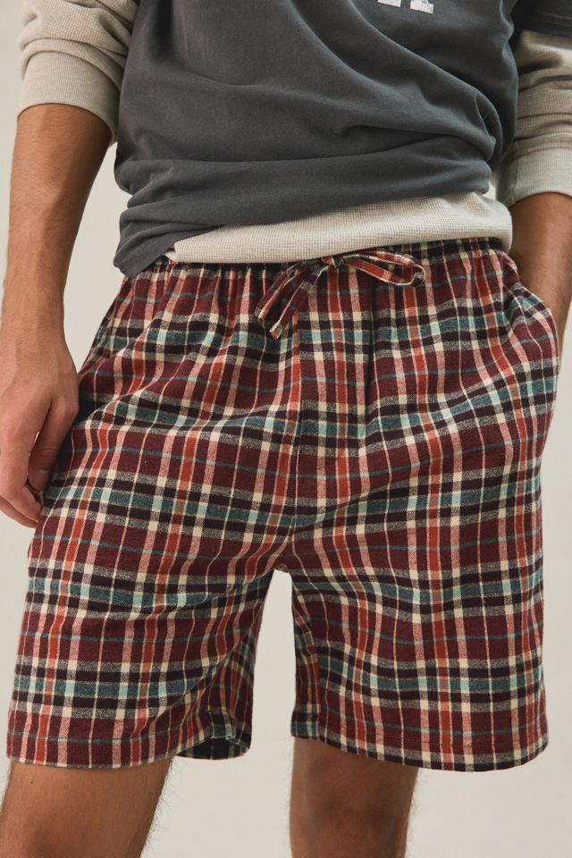 Standard Cloth Plaid Flannel Lounge Shorts #1