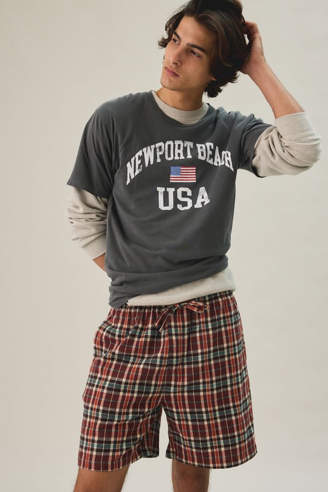 Standard Cloth Plaid Flannel Lounge Shorts #2