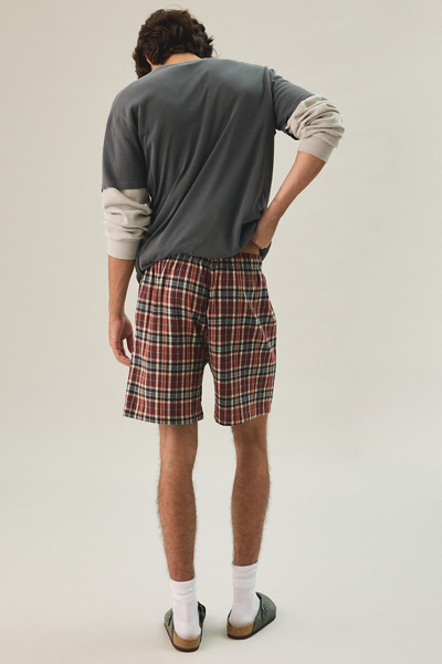 Standard Cloth Plaid Flannel Lounge Shorts