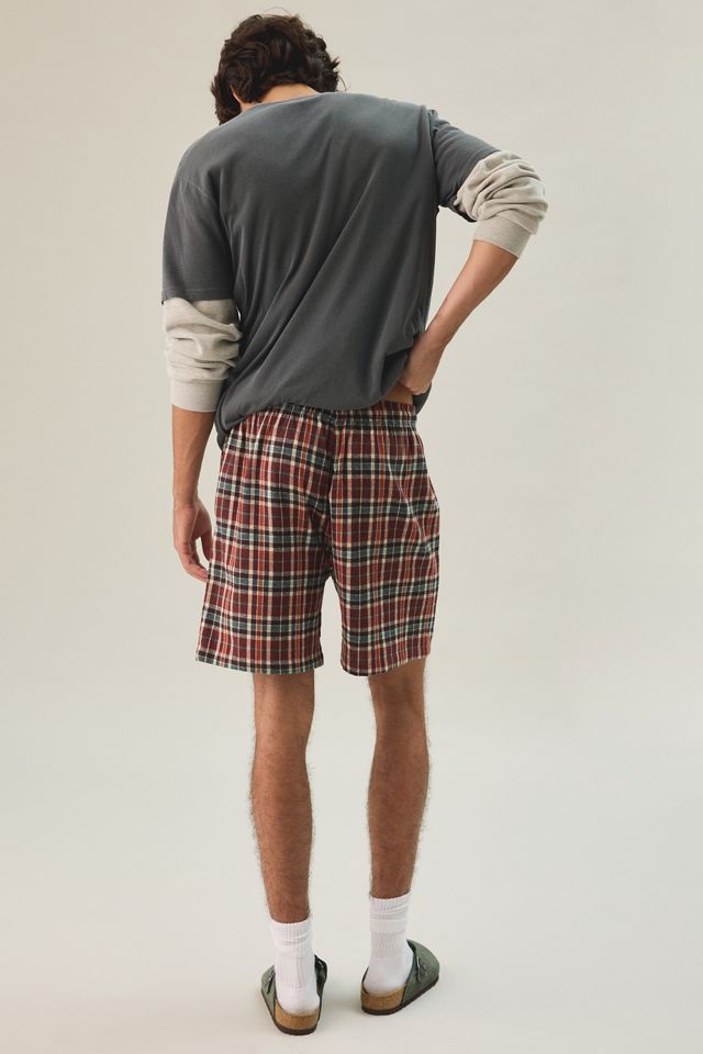 Standard Cloth Plaid Flannel Lounge Shorts #3