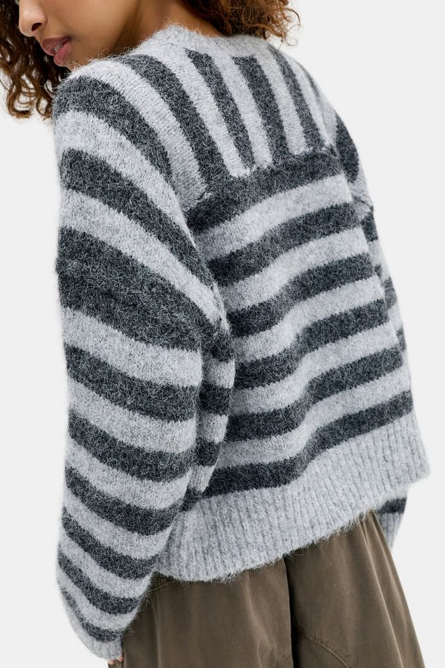 UO Oslo Striped Brushed Knit Crew Neck Sweater #3