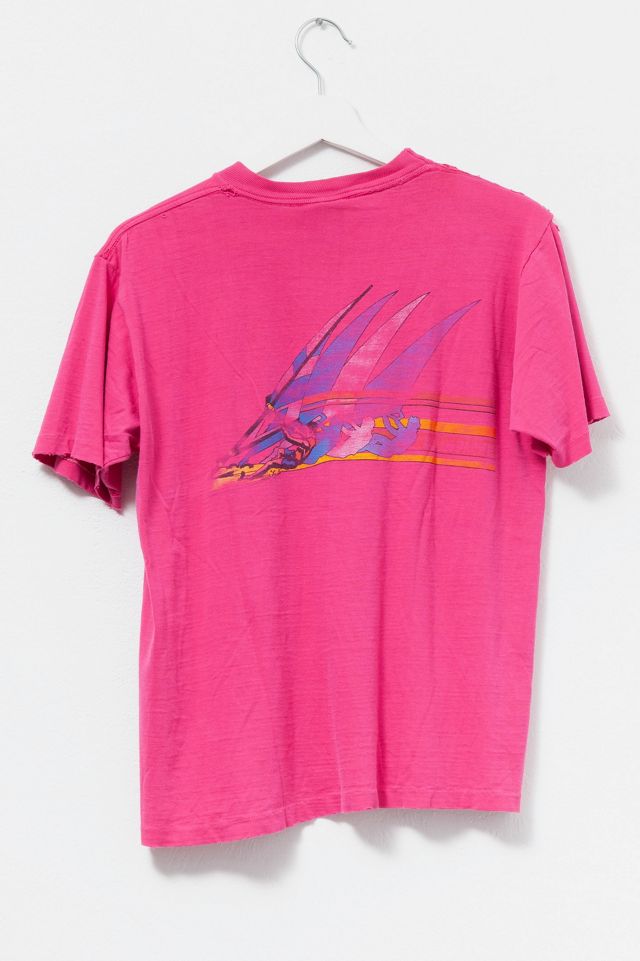 Vintage 1980s Distressed Ocean Pacific Pink Windsurfing Graphic T-Shirt #1