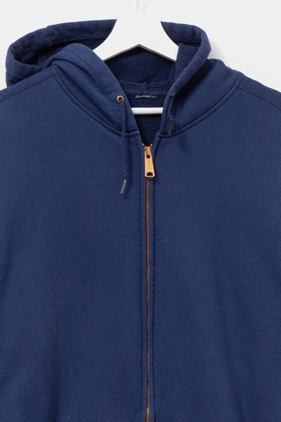 Vintage 1990s Carhartt Distressed Full Zip Navy Blue Hoodie Sweatshirt