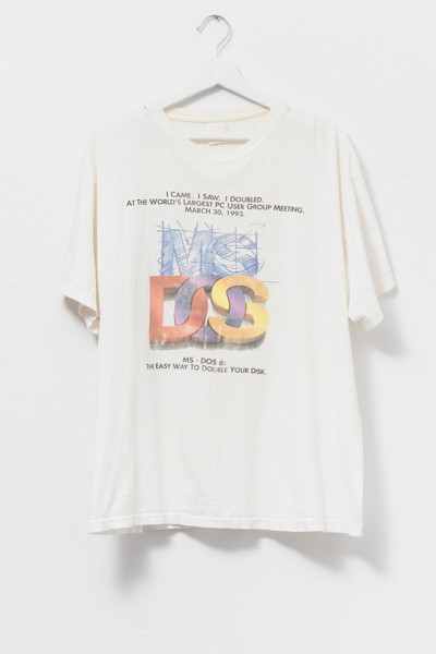 Vintage 1990s Distressed Microsoft DOS 6 Graphic T-Shirt
