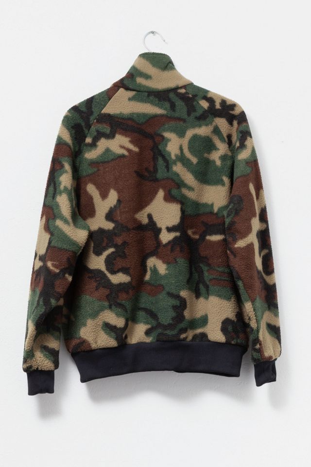 Vintage 1990s Distressed Camouflage Full Zip Fleece #1