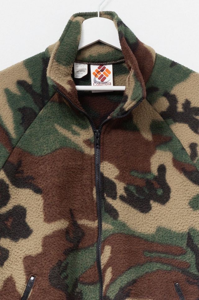 Vintage 1990s Distressed Camouflage Full Zip Fleece #2