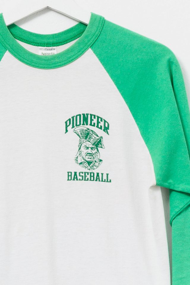 Vintage 1990s Distressed Pioneer Baseball Graphic Raglan T-Shirt #2
