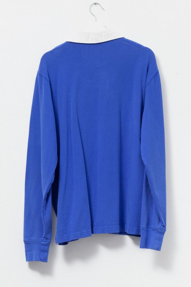 Vintage Y2K Blue Cotton Rugby Shirt #1