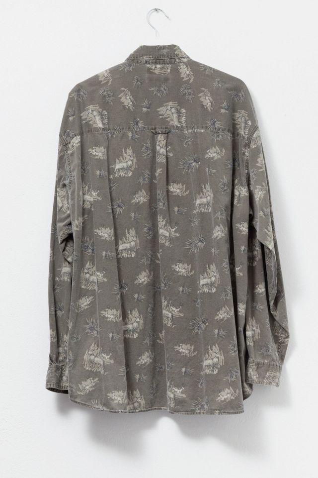 Vintage 1990s Columbia Deer Pattern Corduroy Button Up Shirt #1