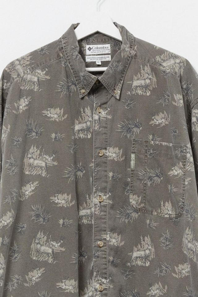 Vintage 1990s Columbia Deer Pattern Corduroy Button Up Shirt #2