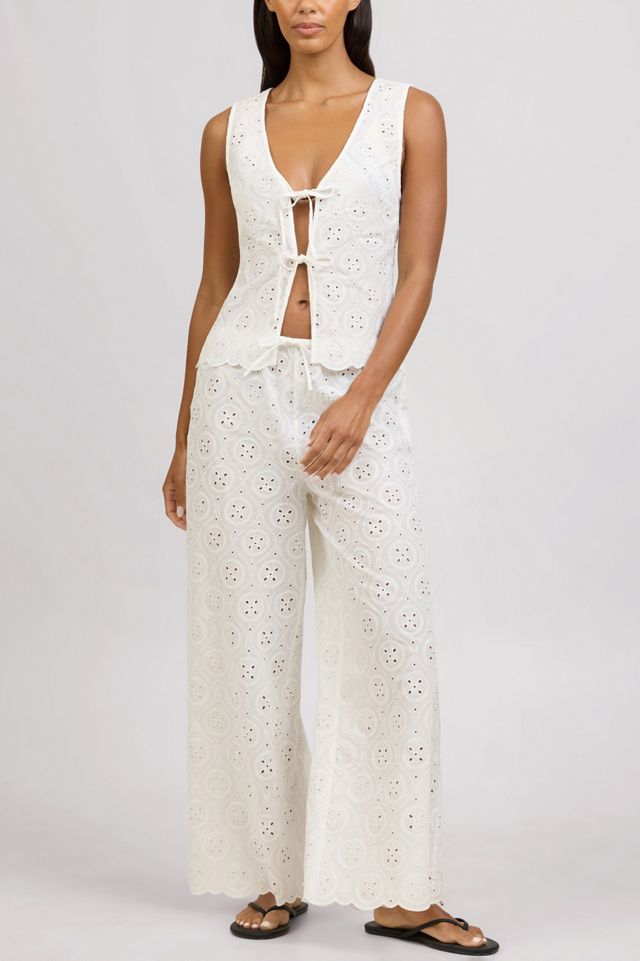 Onia Doily Broderie  Wide Leg Drawstring Pant #1
