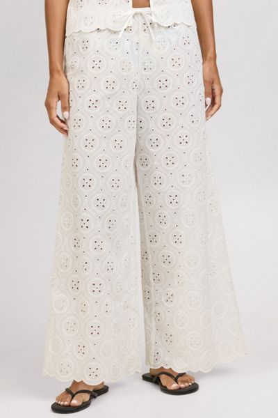 Onia Doily Broderie  Wide Leg Drawstring Pant