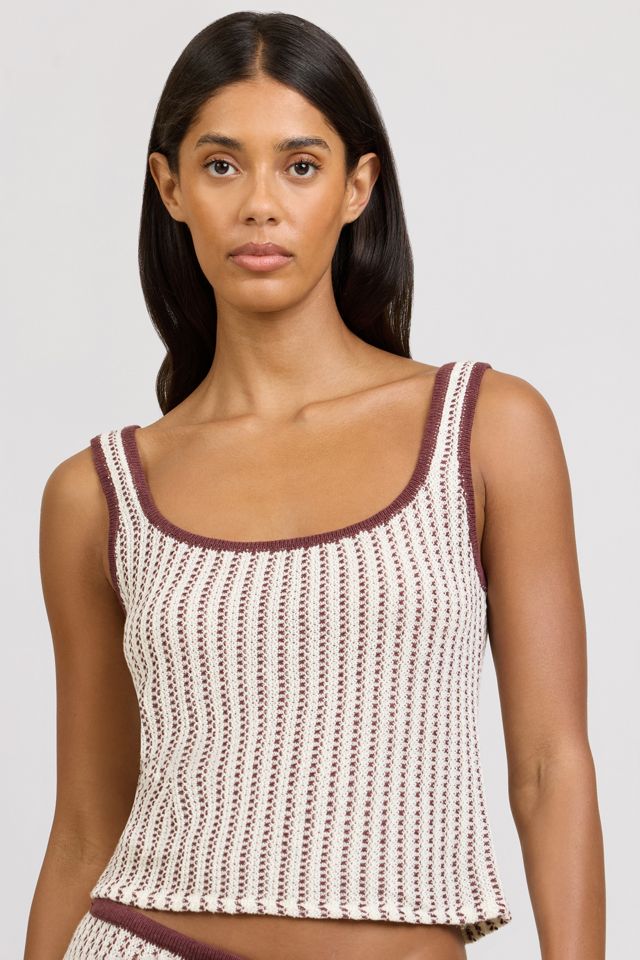 Onia Crochet Knit Square Neck Tank #2