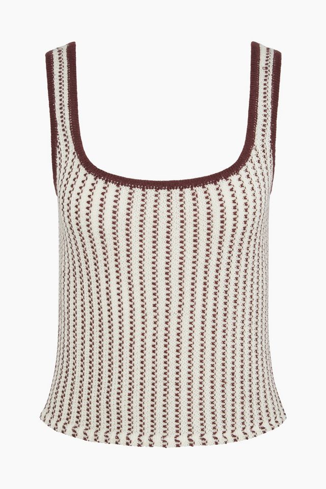 Onia Crochet Knit Square Neck Tank #4