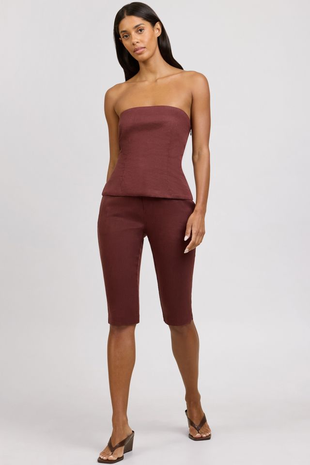 Onia Strapless Peplum Top #2