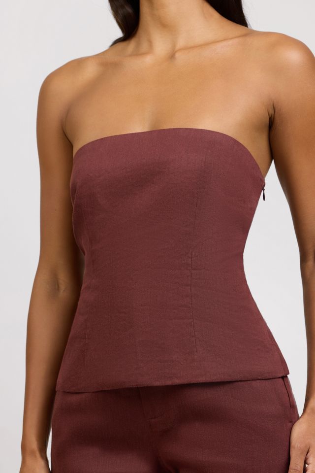 Onia Strapless Peplum Top #3