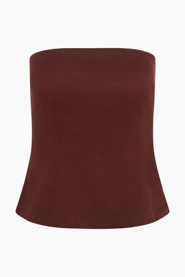 Onia Strapless Peplum Top #4