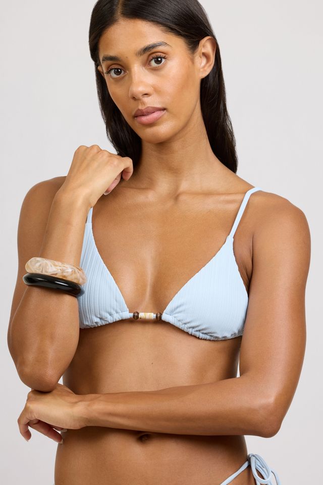 Onia Beaded Jolie Ribbed Bikini Top #3