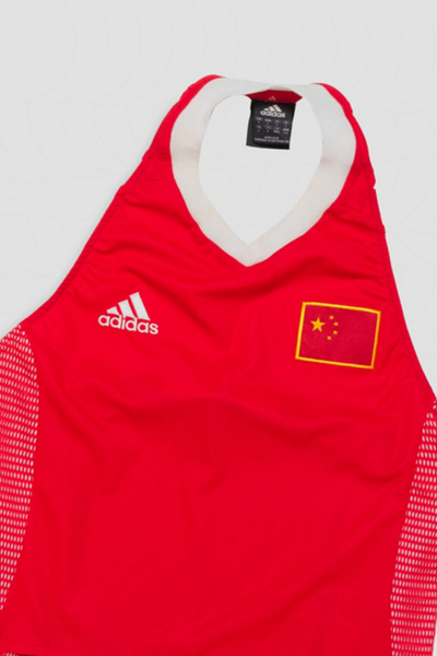 Frankie Collective Rework China Soccer Jersey Halter Top