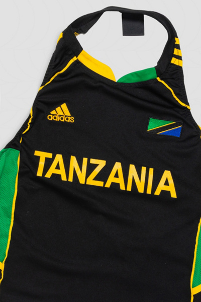 Frankie Collective Rework Tanzania Soccer Jersey Halter Top