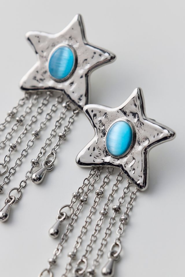 Tiger's Eye Shooting Star Earrings #1