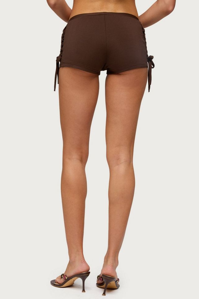 Edikted Jilly Braided Cutout Micro Shorts #3