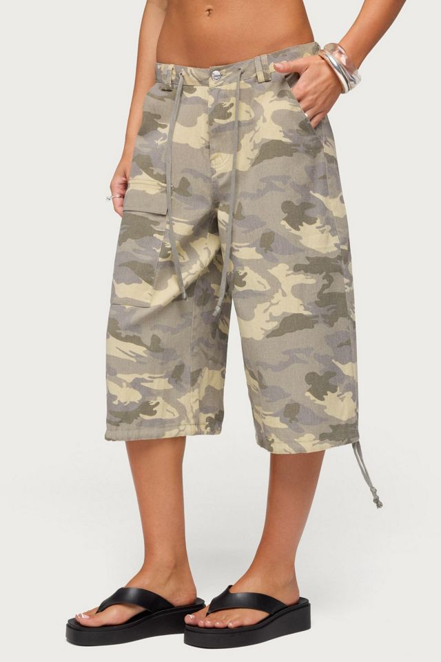 Edikted Camo Cargo Bermuda Shorts #2