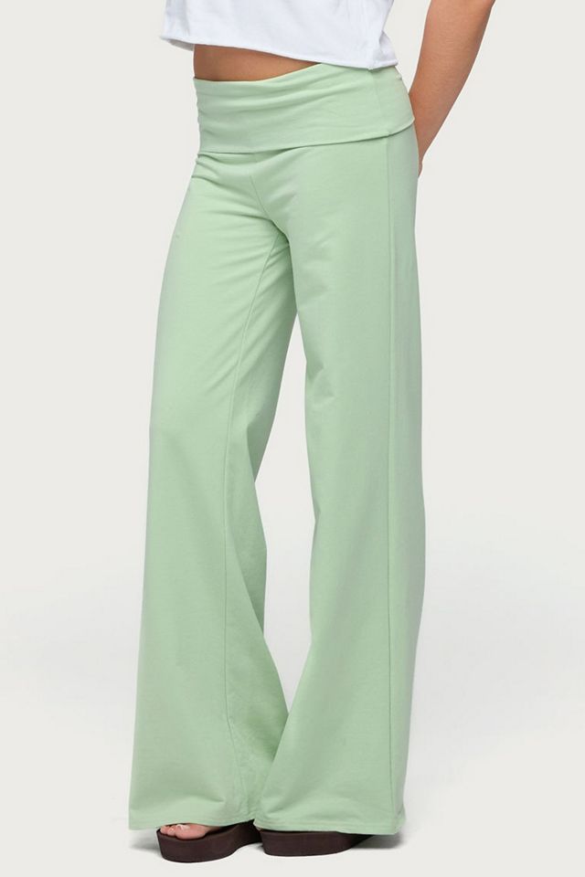 Edikted Cammy Wide Leg Foldover Pants #2