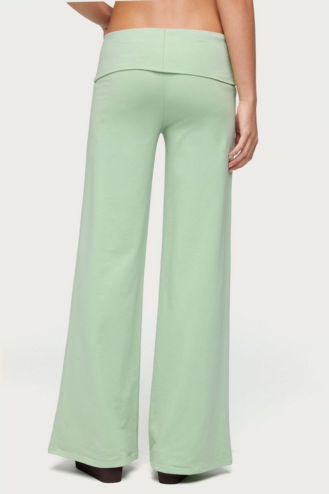 Edikted Cammy Wide Leg Foldover Pants #4