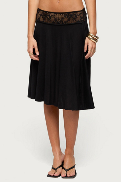 Edikted Winonah Crochet Waist Midi Skirt | Urban Outfitters
