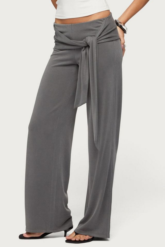 Edikted Xyla Straight Leg Tie Pants #2
