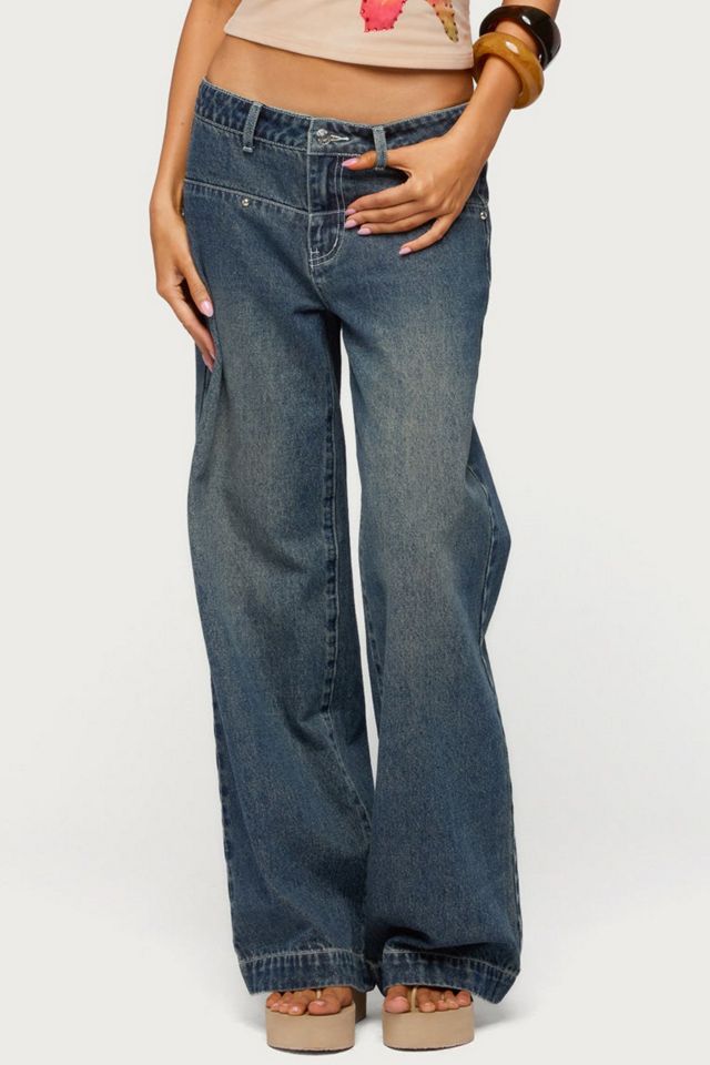 Edikted Wyn Studded Low Rise Baggy Jeans #2