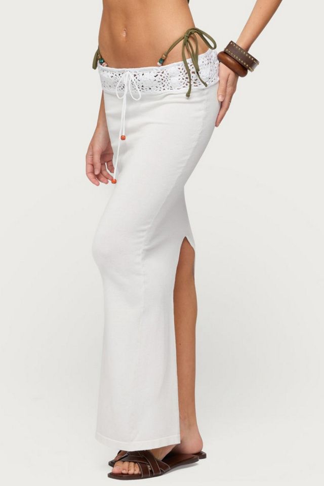 Edikted Maven Crochet Waist Knit Maxi Skirt #2