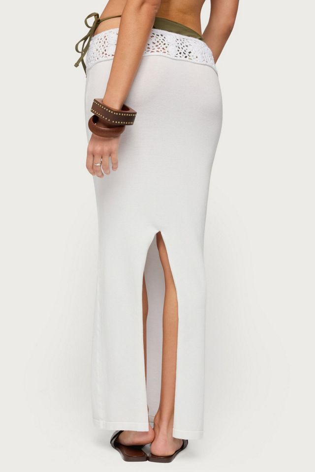 Edikted Maven Crochet Waist Knit Maxi Skirt #4