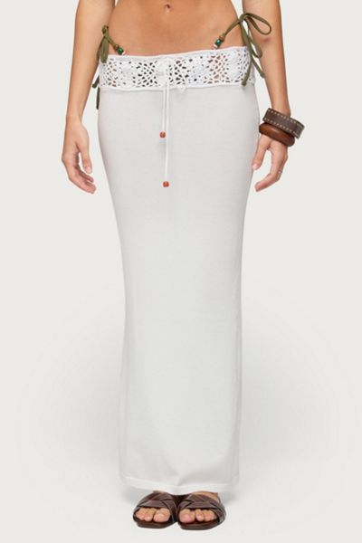 Edikted Maven Crochet Waist Knit Maxi Skirt