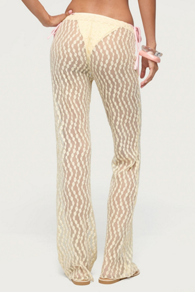 Edikted Liliette Sheer Textured Pants