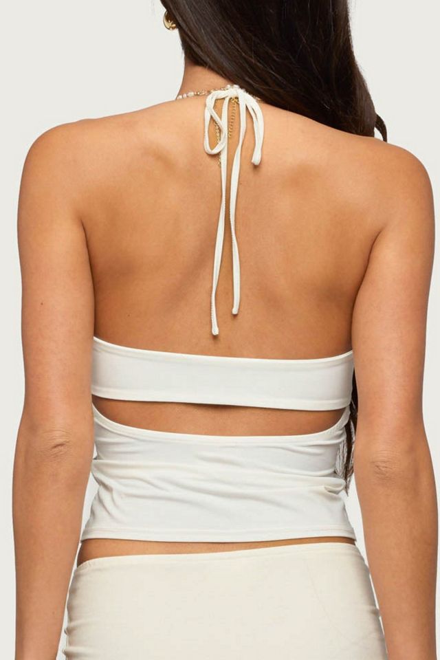 Edikted Raquel Sequin Striped Halter Top #4