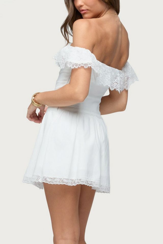 Edikted Darah Lacey Off Shoulder Mini Dress #2