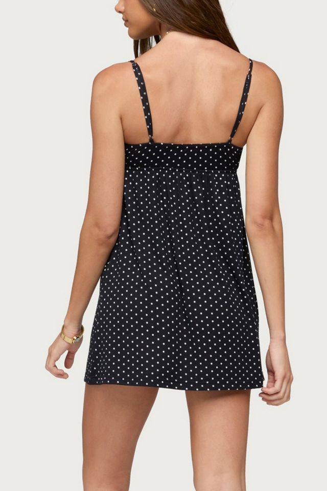 edikted august cotton lace mini dress Edikted Livia Lacey Cotton Scrunch Mini Dress