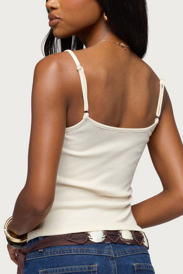 Edikted Fawnie Crochet Ribbed Tank Top #4