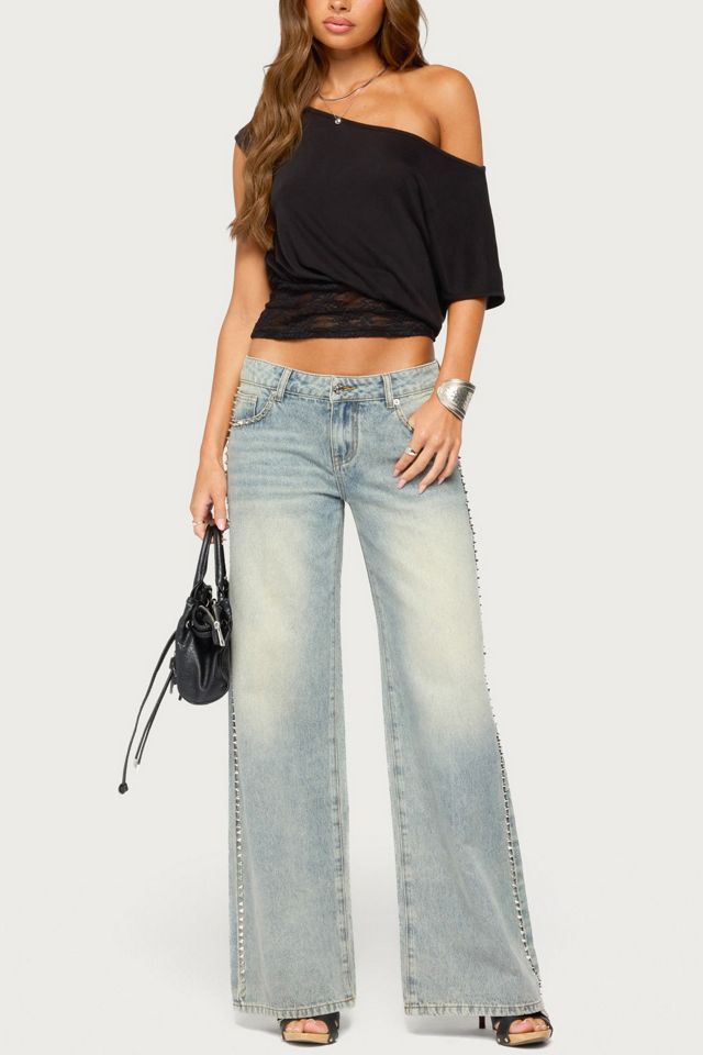 Edikted Michy Off Shoulder Lacey Top #1