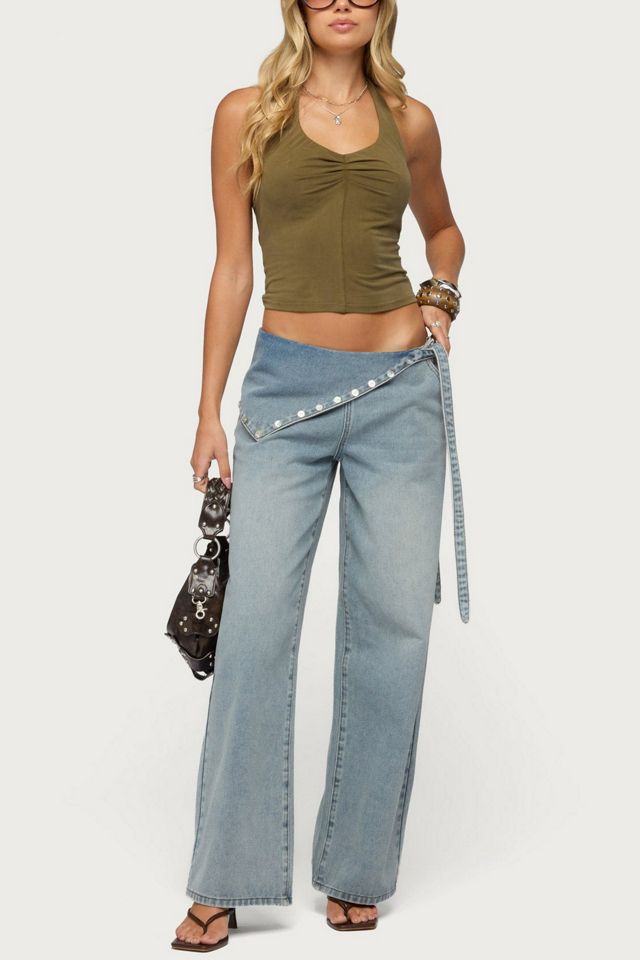 Edikted Montanah Pleated Halter Top #1