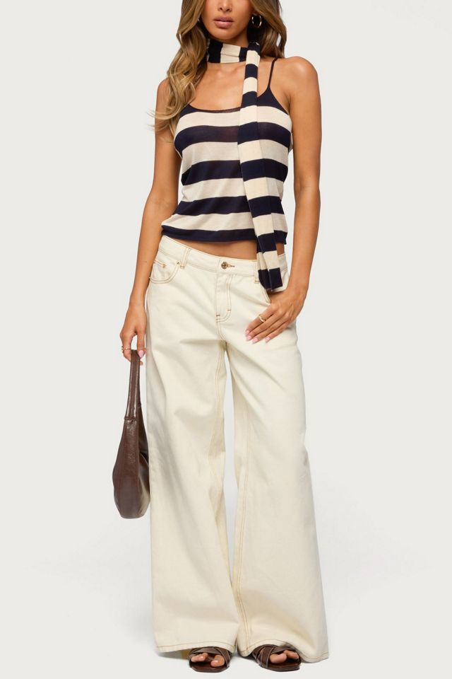 Edikted Striped Two Piece Scarf Tank Top #1