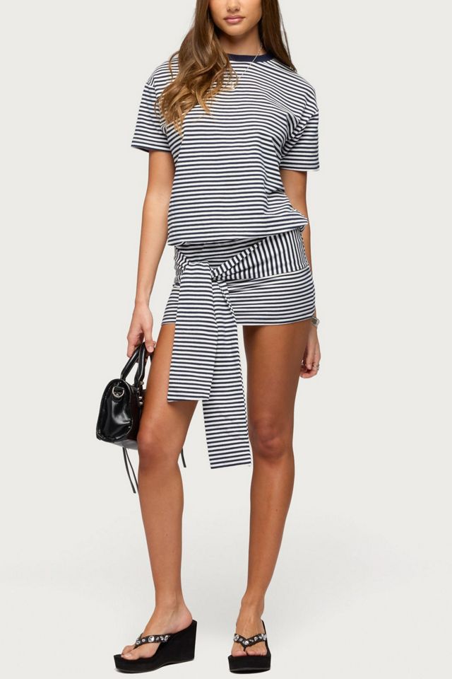 Edikted Ardeney Striped T Shirt Mini Dress #1