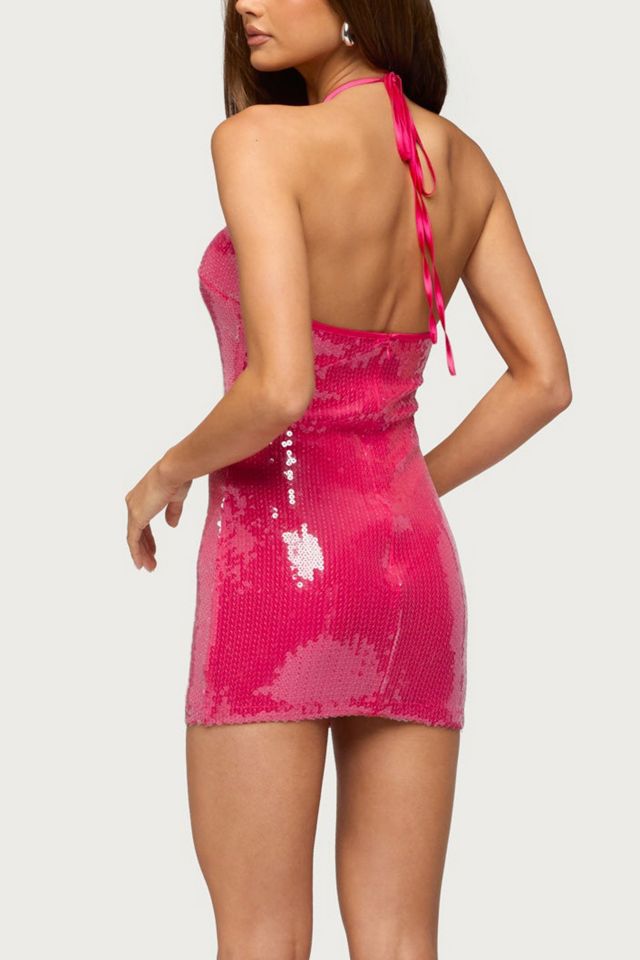Edikted Vessie Sequin Halter Mini Dress #2