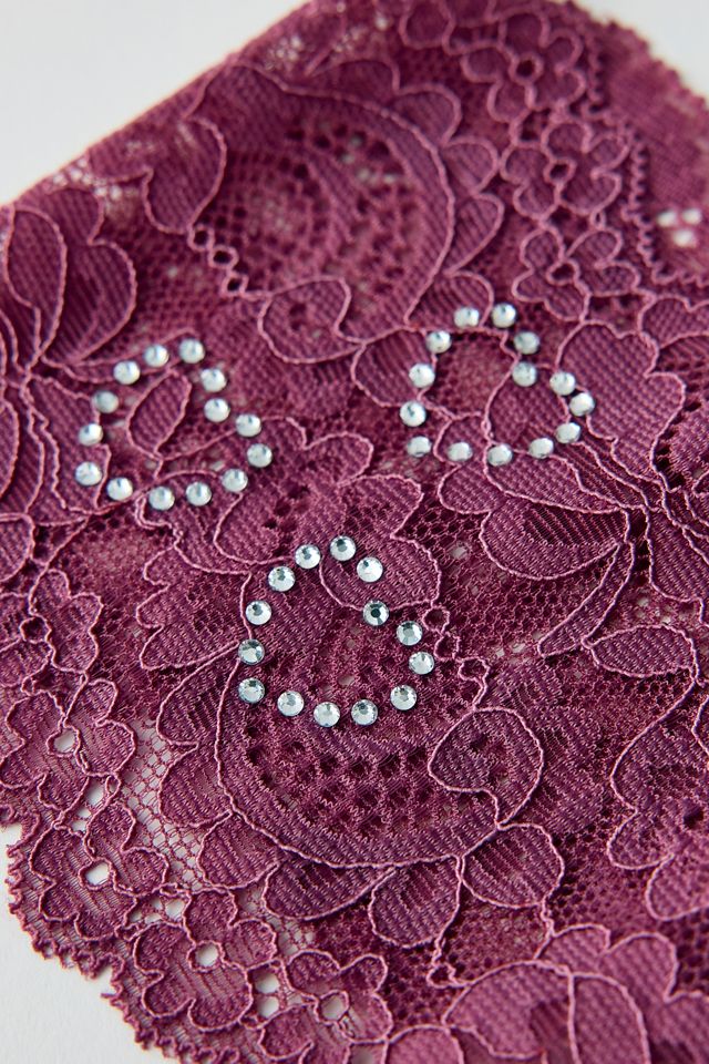 Julie Heart Gem Soft Lace Headband #1
