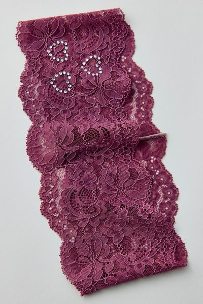 Julie Heart Gem Soft Lace Headband