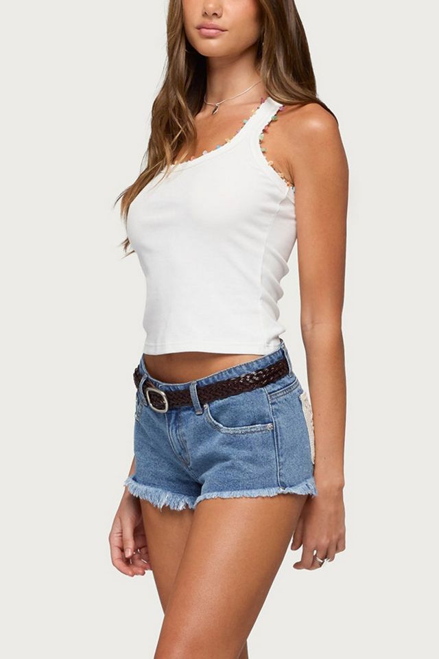 Edikted Gemstone & Bead Ribbed Tank Top #3
