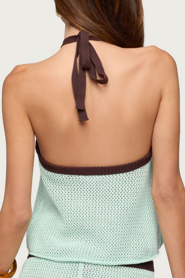 Edikted Loli Ring Contrast Knit Halter Top #4